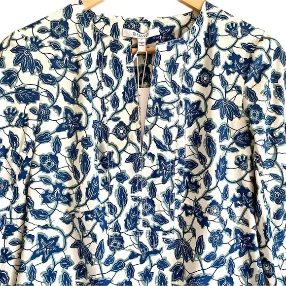 DEREK LAM 10 CROSBY Cotton Blend Preppy Floral Kasha Shift Dress 8 NWT Summer